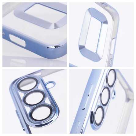 Kromirana prozirna maskica za Samsung Galaxy S25 - Plava 265122
