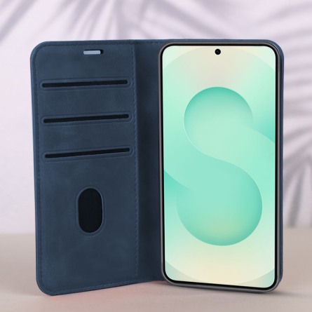 Smart Suede Preklopna Maskica za Samsung Galaxy S25 - Plava 259364