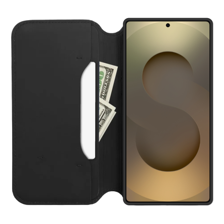 Dual pocket preklopna maskica za Samsung Galaxy S25 Ultra - Crna 252591