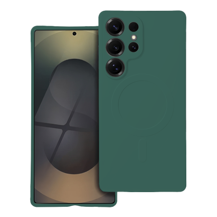 MagSafe Mekana Silikonska maskica za Samsung Galaxy S25 Ultra - Tamno zelena 261221