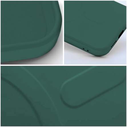 MagSafe Mekana Silikonska maskica za Samsung Galaxy S25 Ultra - Tamno zelena 261222