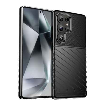 Thunder Rugged Silikonska Maskica za Samsung Galaxy S25 Ultra - Crna 260627