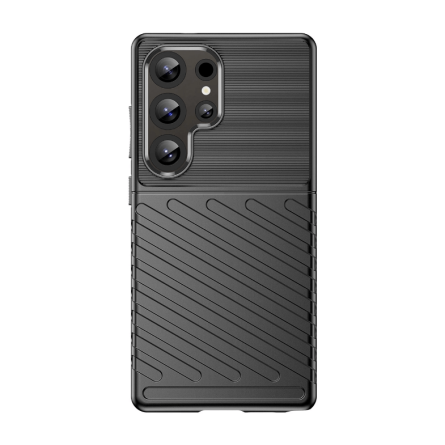 Thunder Rugged Silikonska Maskica za Samsung Galaxy S25 Ultra - Crna 260628