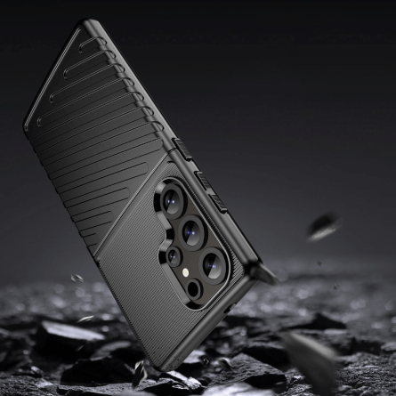 Thunder Rugged Silikonska Maskica za Samsung Galaxy S25 Ultra - Crna 260630