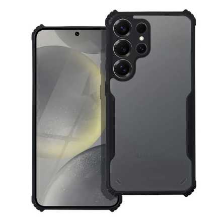 Defender prozirna maskica s crnim rubom za Samsung Galaxy S25 Ultra 260252