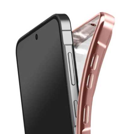 MagSafe Prozirna Silikonska maskica sa rose gold rubovima za Samsung Galaxy S26 265579