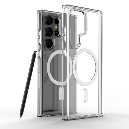 MagSafe Prozirna Silikonska maskica za Samsung Galaxy S24 Ultra 258266