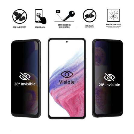 Zaštitno Staklo za ekran za Samsung Galaxy A12 / M12 (3D) - Privacy-AntiSpy 229909