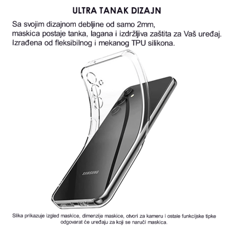 Ultra tanka Prozirna Silikonska maskica za Samsung Galaxy A55 230034