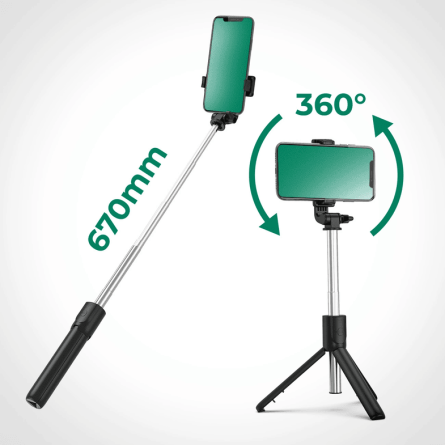 Univerzalni Teleskopski Selfie Stick s tripodom - crni 249012