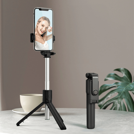 Univerzalni Teleskopski Selfie Stick s tripodom - crni 249014
