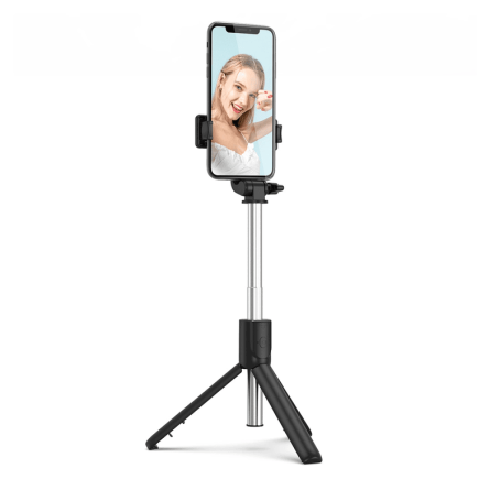 Univerzalni Teleskopski Selfie Stick s tripodom - crni 249003