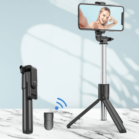 Univerzalni Teleskopski Selfie Stick s tripodom - crni 249007