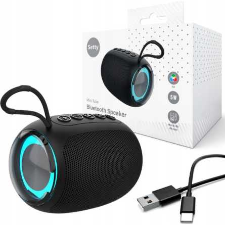 Setty Bluetooth zvučnik 5W s RGB osvjetljenjem GB-800 – crni 264577