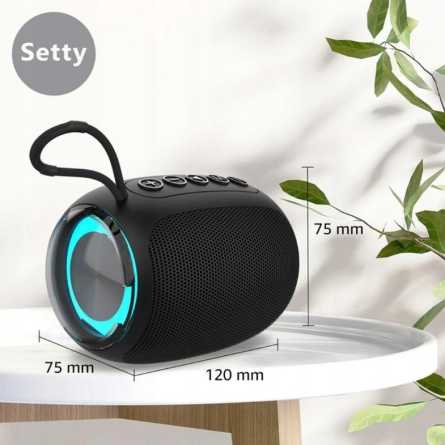 Setty Bluetooth zvučnik 5W s RGB osvjetljenjem GB-800 – crni 264578