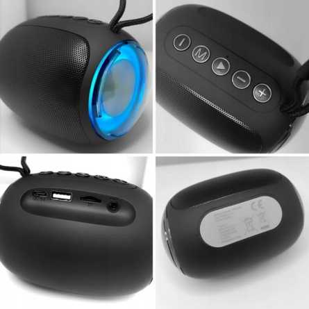 Setty Bluetooth zvučnik 5W s RGB osvjetljenjem GB-800 – crni 264582