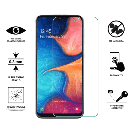 Zaštitno Staklo za ekran za Samsung Galaxy A20e (2D) - Prozirno 241839