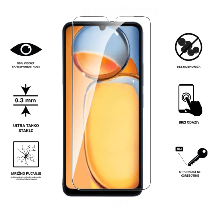 Zaštitno Staklo za ekran za Redmi 13C (2D) - Prozirno 241842
