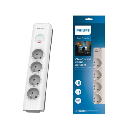 Prenaponska zaštita Philips, 4 utičnice, 16A, 2m 241281