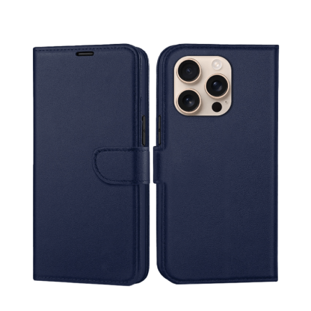 Preklopna maskica za iPhone 16 Pro - Tamno plava 239778