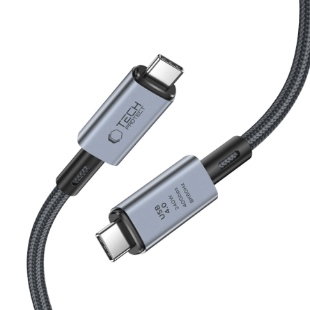 Tech-Protect UltraBoost Max Type C 4.0 na Type C 4.0, 240W 8K 40Gbps 2m kabel - crni 241157