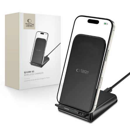 Tech-Protect Induktivni Bežični Punjač Type C - 15W - Crni 251399