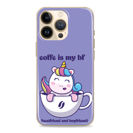 Silikonska maskica za mobitel - Coffee is my bf - uni-06 240496