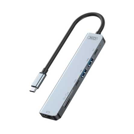 XO adapter USB HUB 7u1 - Sivi 229479