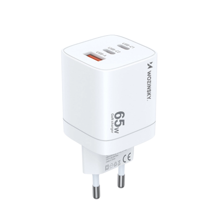 Wozinsky zidni punjač PD - 2x Type C + 1x USB - 65W 251335