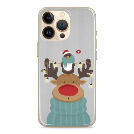 Silikonska Maskica za mobitel - "Christmas Deer and Penguin" - winter11 222158