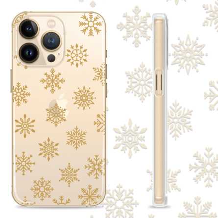 Silikonska Maskica za mobitel - "Gold Snowflakes" - winter33 222331