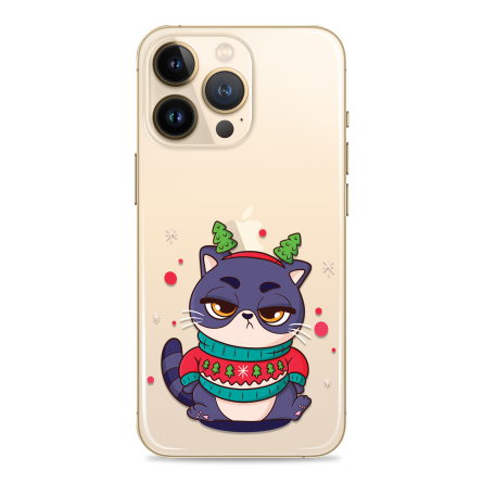 Silikonska Maskica - "Grumpy Christmas cat" - winter38 222425