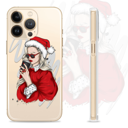 Silikonska maskica za mobitel -"Xmas Lady" - Winter - 3 242496