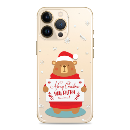 Silikonska Maskica za mobitel - "Merry Christmas Bear" - winter54 222494