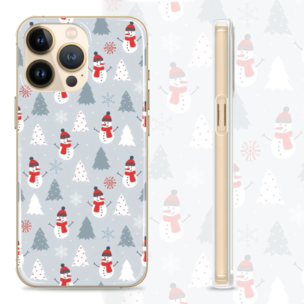 Silikonska Maskica za mobitel - "Snowman pattern" - winter55 222498