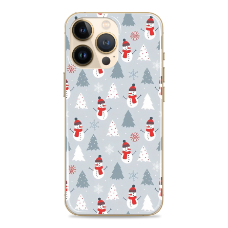 Silikonska Maskica za mobitel - "Snowman pattern" - winter55 222497