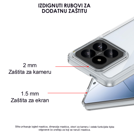Ultra Tanka Prozirna Silikonska maskica za Xiaomi Redmi Note 13 Pro (5G) 229799