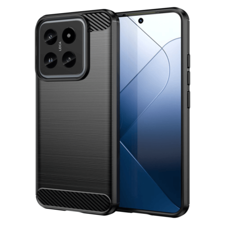 Silikonska Carbon Maskica za Xiaomi 14 - Crna 231380