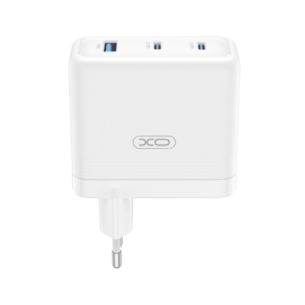 XO zidni strujni adapter PD - 1x USB - 2x Type C (100W) - bijeli 257266