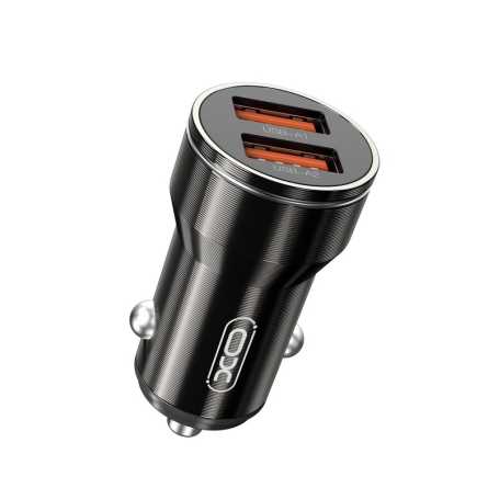 XO Autopunjač - 2x USB + Lightning kabel - 2.4A 245496