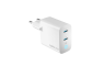 Forever zidni strujni adapter PD QC GaN - 2x Type C utor (65W) - bijeli 252735