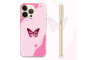 Silikonska maskica za mobitel - Pink Butterfly - babe11 240375