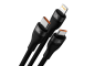 Baseus 3u1 USB kabel + Type C - Type-C + Lightning + MicroUSB - 120cm - 100W - 3.5 A 242930