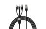 Baseus 3u1 USB data kabel - Type-C + Lightning + MicroUSB - 120cm - 3.5A - Crni 242941