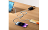 Baseus 3u1 USB data kabel - Type-C + Lightning + MicroUSB - 120cm - 3.5A - Crni 242946