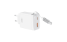 XO zidni strujni adapter s uvlačivim Type-C kabelom - 1x Type C + 1x USB - 30W 252745