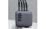 Forcell zidni strujni adapter PD QC GaN - 1x USB - 3x Type C (100W) - sivi 254007