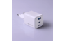 Forever zidni strujni adapter PD QC GaN - 1x USB - 2x Type C utor (65W) - bijeli 247316