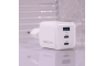 Forever zidni strujni adapter PD QC GaN - 1x USB - 2x Type C utor (65W) - bijeli 247317