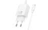HOCO GaN zidni punjač PD/QC 30W – Type-C + USB + Type-C kabel – Bijeli 268274